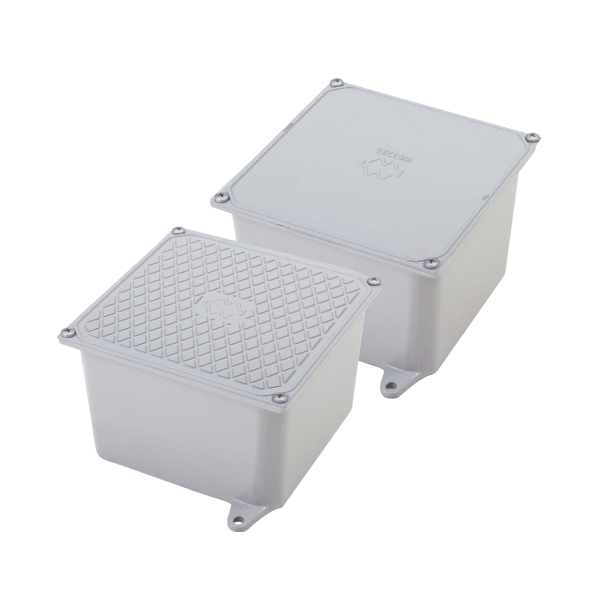 Caixa de Passagem para Piso 150x150x100mm em Alumínio Wetzel