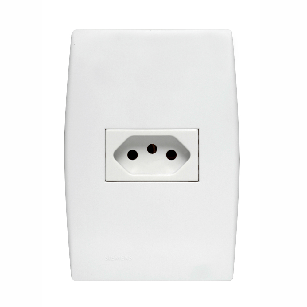 Encontraproduto.com.br - Conjunto 1 Tomada 2P+T 10A Branco Ilus - 5UB99052 - Soprano