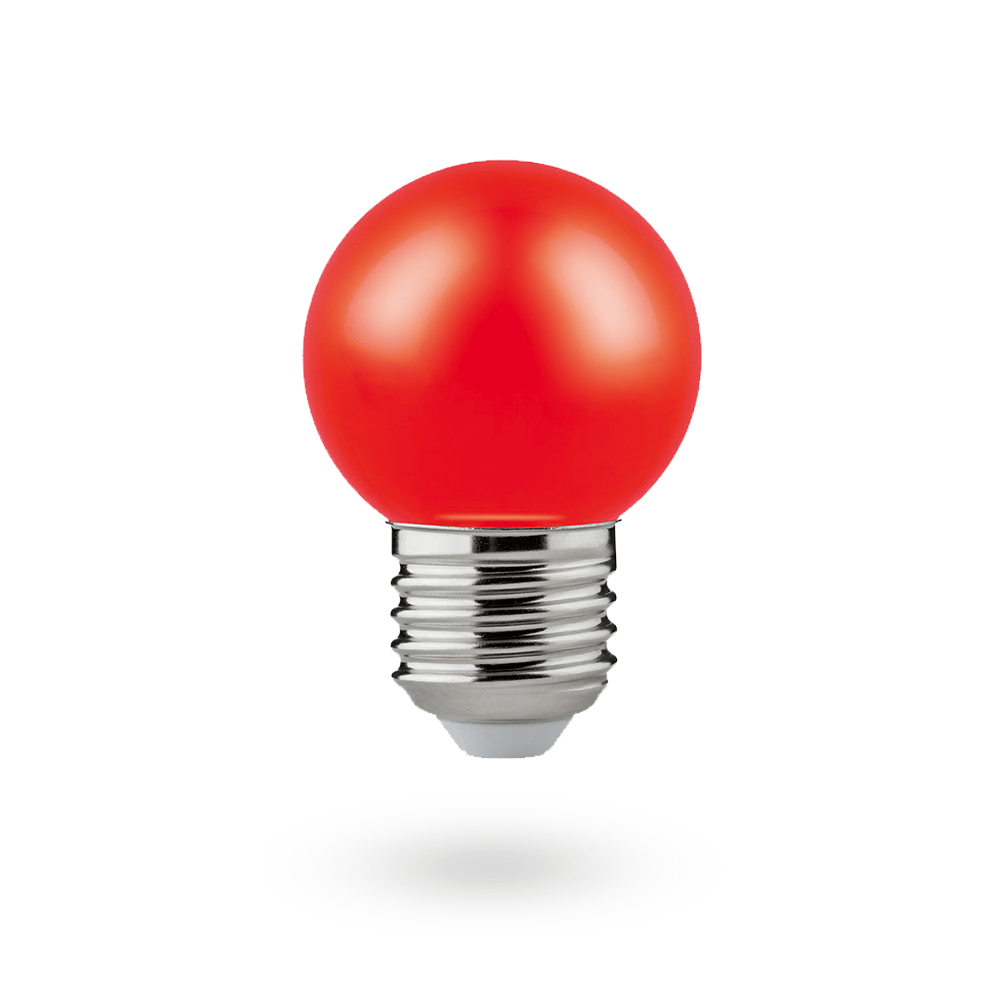 Lampada Led Bolinha 1,2w Bivolt Vermelha